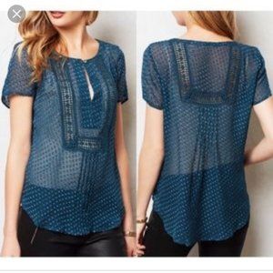 Anthropologie Meadow Rue Sheer Blouse